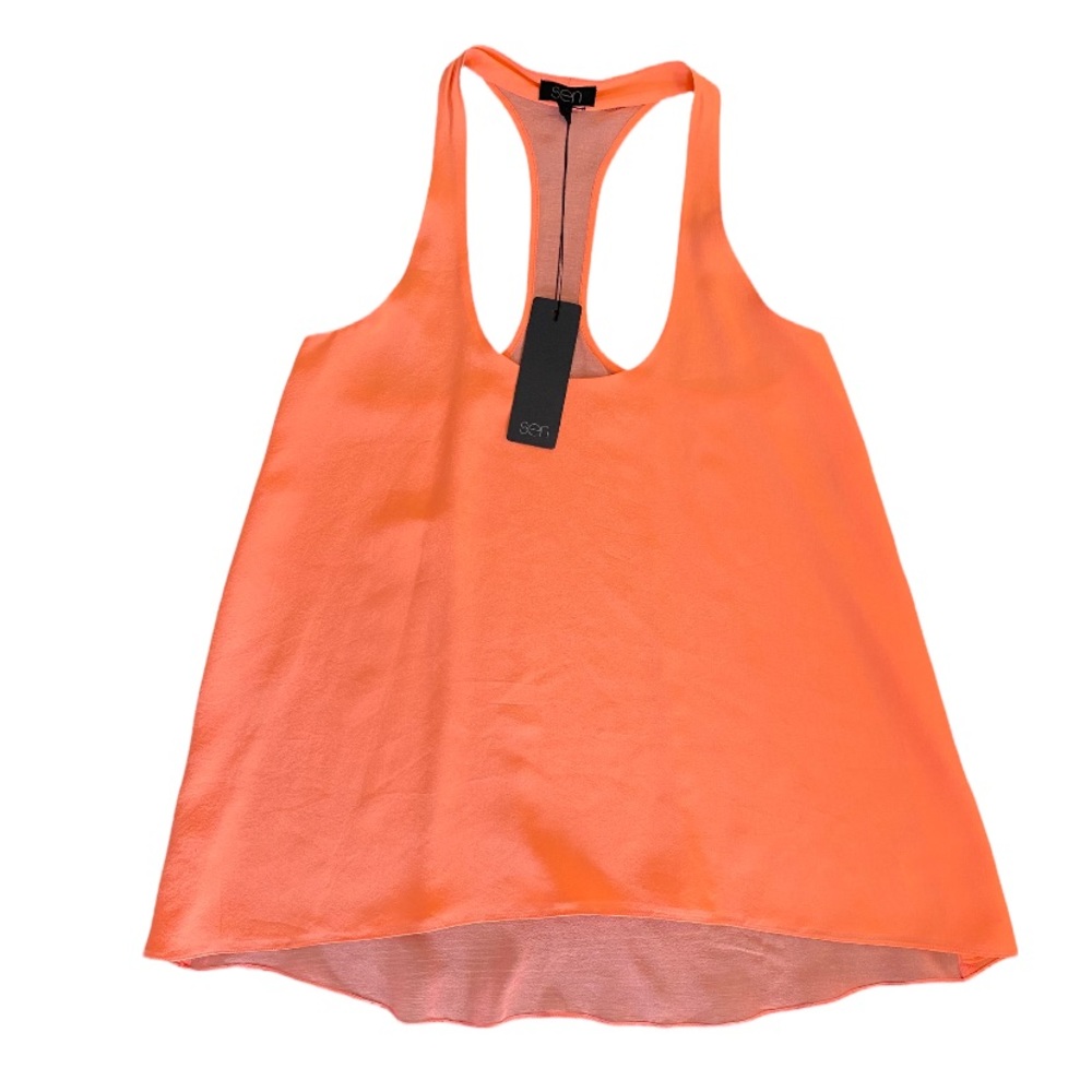Sen “Tara” coral silk swing tank